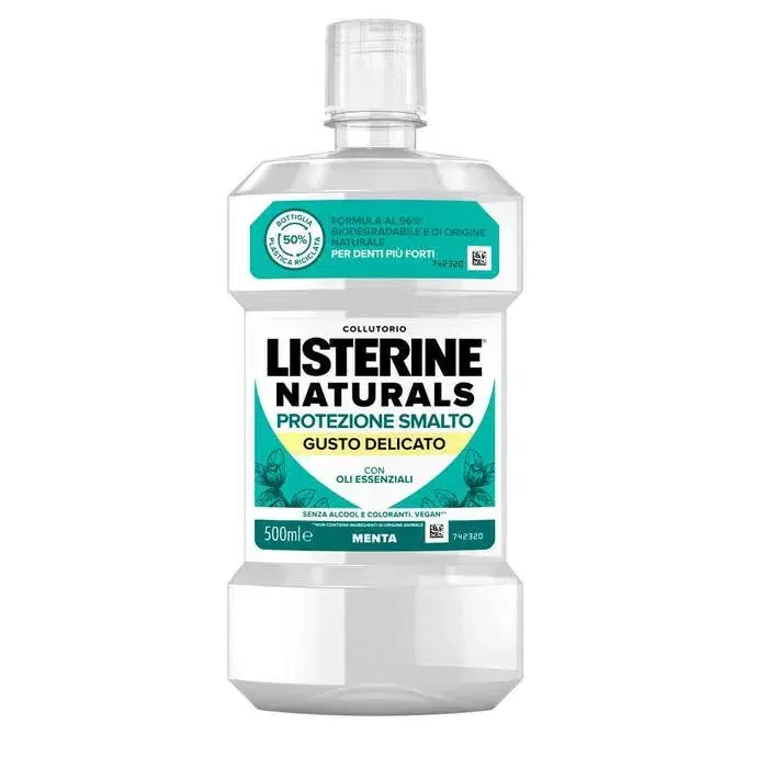 Listerine Naturals Collutorio Protezione Smalto Gusto Delicato 500ml