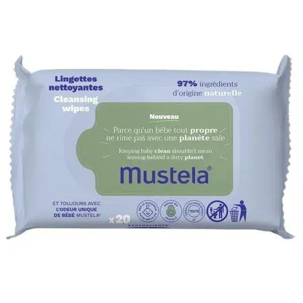 Mustela Salviette Multiuso Detergenti Avocado Viso E Mani 20 Pezzi