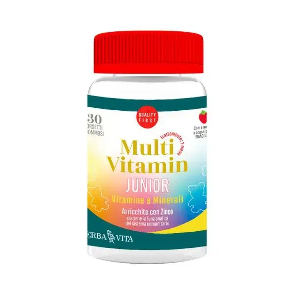 Erba Vita Multi Vitamin Junior Integratore Multivitaminico 30 Orsetti Gommosi