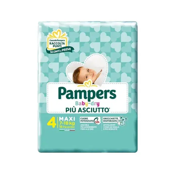 Pampers Baby Dry Pannolini Maxi 7-18kg 18 Pezzi