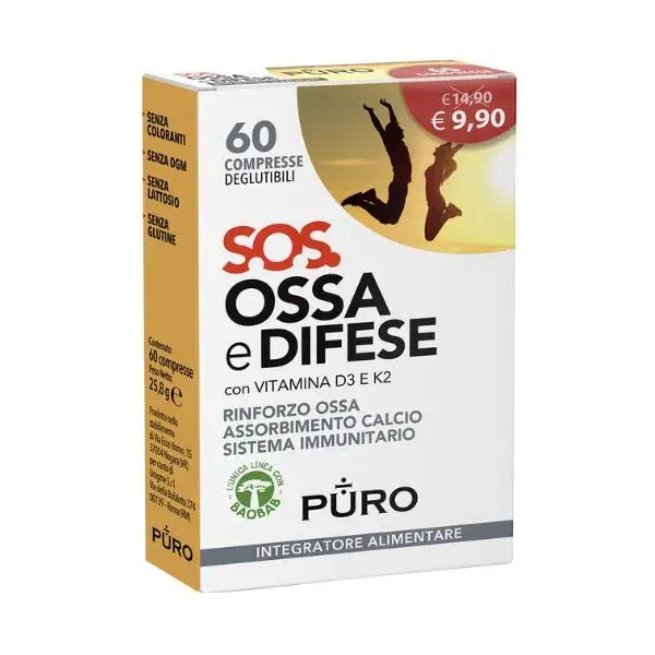 Uragme Puro Sos Ossa E Difese Integratore Sistema Immunitario 60 Compresse