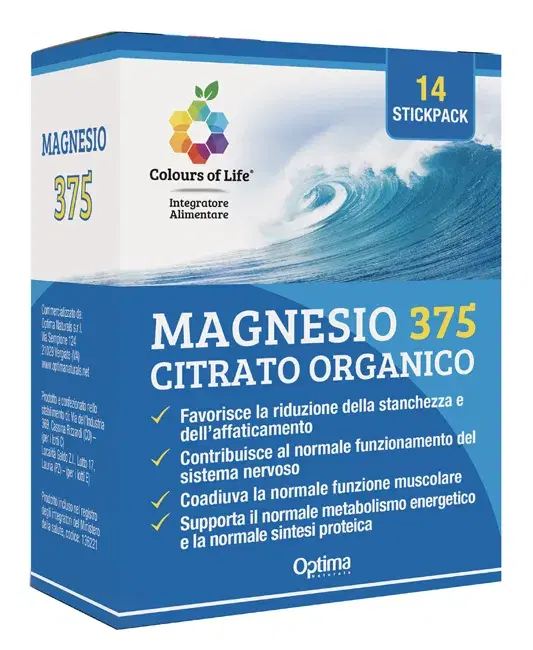 Magnesio 375 Integratore in Stick da 14 Bustine Gusto Fruttato